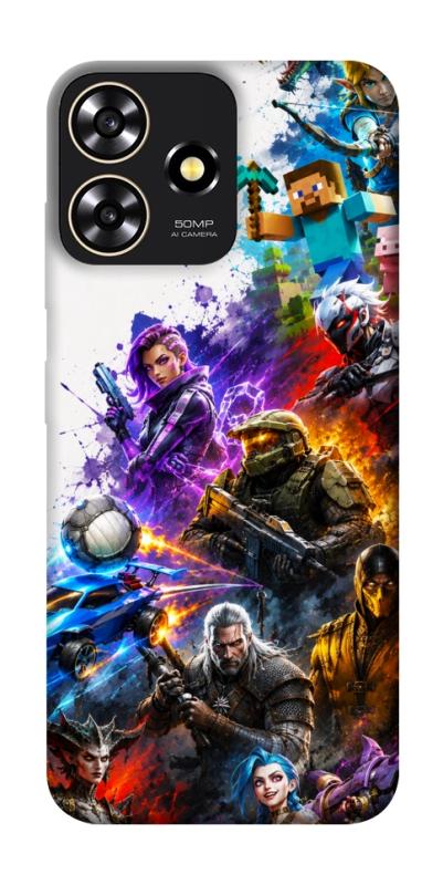 Чехол itsPrint Gameverse для ZTE Blade A73 4G, игры, купить оптом с доставкой