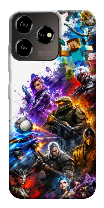 Чехол itsPrint Gameverse для ZTE Blade V50 Desing 4G, игры, купить оптом с доставкой