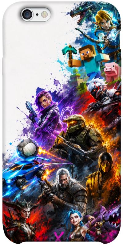 Чехол itsPrint Gameverse для Apple iPhone 6/6s plus (5.5"), игры, купить оптом с доставкой