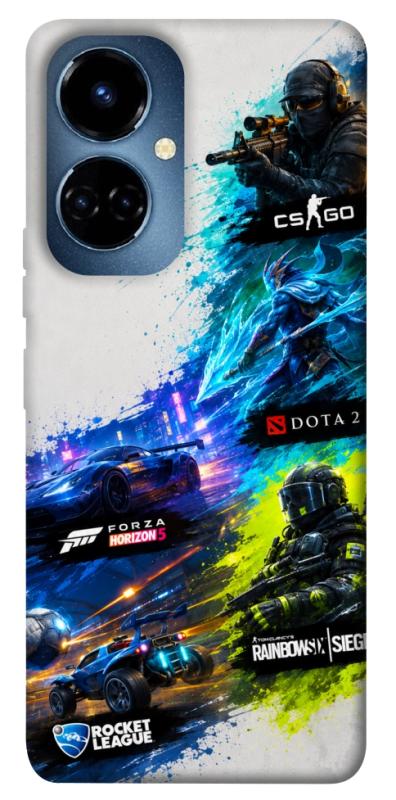 Чехол itsPrint Full Throttle для TECNO Camon 19 (CI6n) / 19 Pro (CI8n), игры, купить оптом с доставкой
