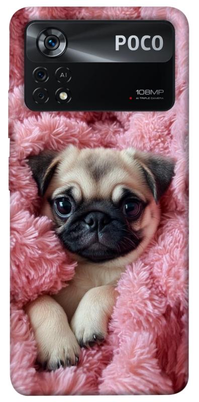 Чохол itsPrint Мопс у ніжностях для Xiaomi Poco X4 Pro 5G, песики, купити оптом з доставкою