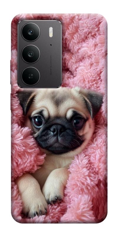 Чохол itsPrint Мопс у ніжностях для Realme C75, песики, купити оптом з доставкою