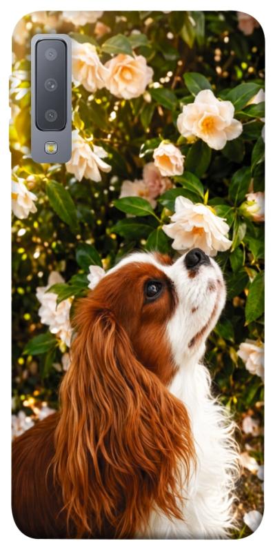 Чохол itsPrint Flower spaniel для Samsung A750 Galaxy A7 (2018), песики, купити оптом з доставкою