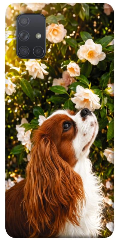 Чохол itsPrint Flower spaniel для Samsung Galaxy A71, песики, купити оптом з доставкою