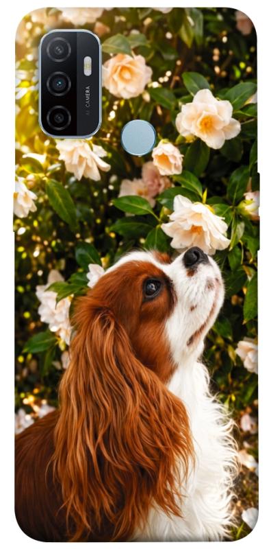 Чехол itsPrint Flower spaniel для Oppo A53 / A32 / A33, песики, купить оптом с доставкой