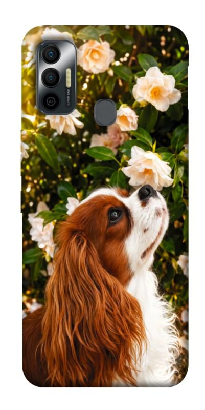 Чохол itsPrint Flower spaniel для TECNO Spark 7, песики, купити оптом з доставкою