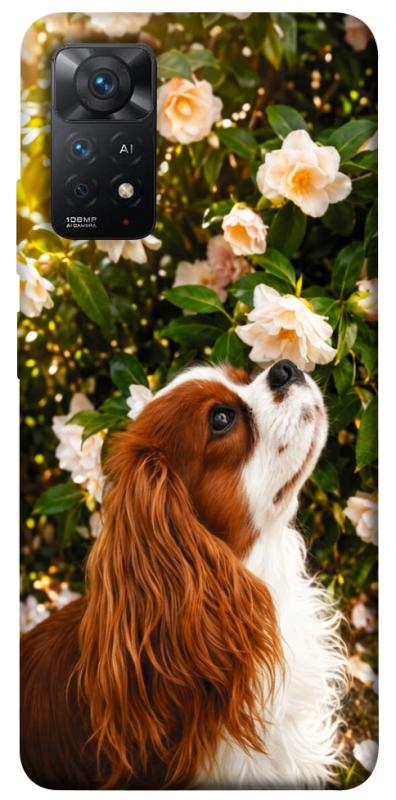 Чохол itsPrint Flower spaniel для Xiaomi Redmi Note 11 Pro 4G/5G, песики, купити оптом з доставкою