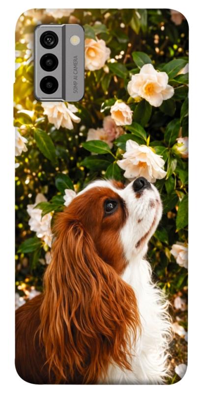 Чехол itsPrint Flower spaniel для Nokia G22, песики, купить оптом с доставкой