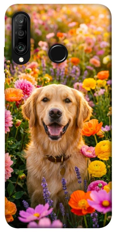 Чохол itsPrint Flowery labrador для Huawei P30 lite, песики, купити оптом з доставкою