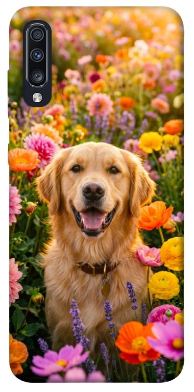 Чохол itsPrint Flowery labrador для Samsung Galaxy A70 (A705F), песики, купити оптом з доставкою