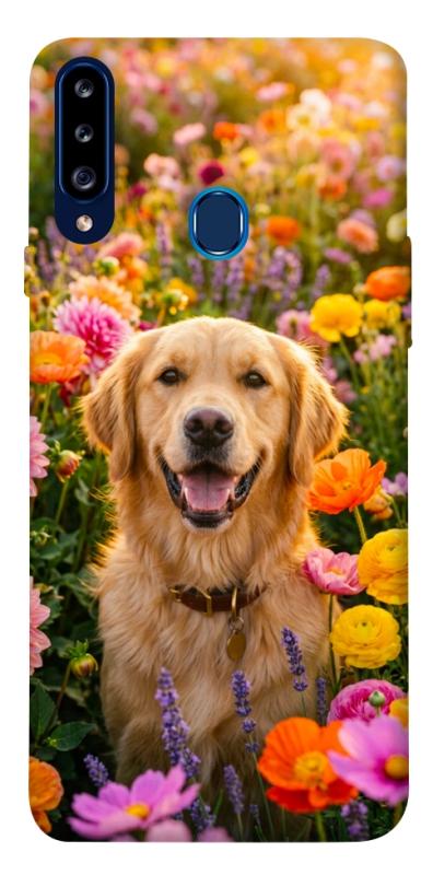 Чохол itsPrint Flowery labrador для Samsung Galaxy A20s, песики, купити оптом з доставкою