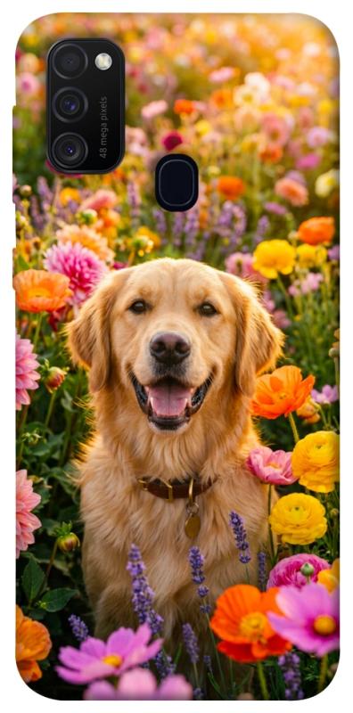Чохол itsPrint Flowery labrador для Samsung Galaxy M30s / M21, песики, купити оптом з доставкою