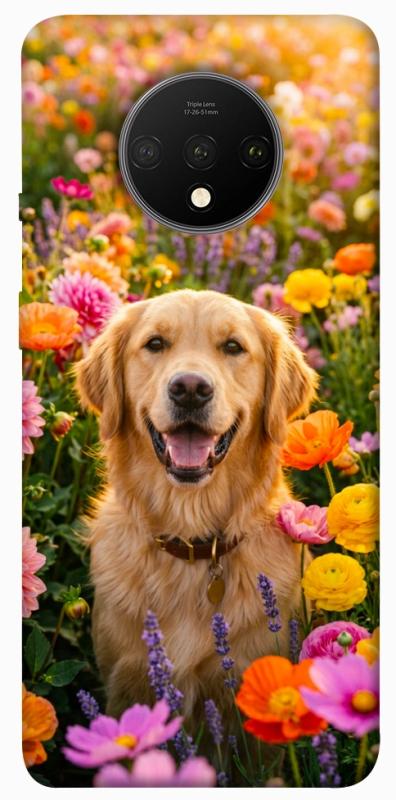 Чохол itsPrint Flowery labrador для OnePlus 7T, песики, купити оптом з доставкою