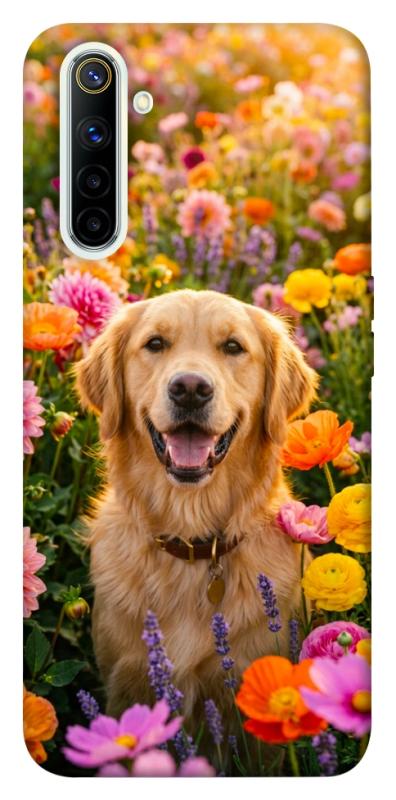 Чехол itsPrint Flowery labrador для Realme 6, песики, купить оптом с доставкой