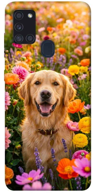 Чохол itsPrint Flowery labrador для Samsung Galaxy A21s, песики, купити оптом з доставкою