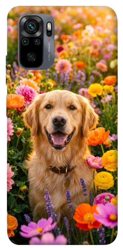 Чохол itsPrint Flowery labrador для Xiaomi Redmi Note 10 / Note 10s, песики, купити оптом з доставкою