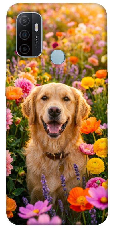 Чохол itsPrint Flowery labrador для Oppo A53 / A32 / A33, песики, купити оптом з доставкою