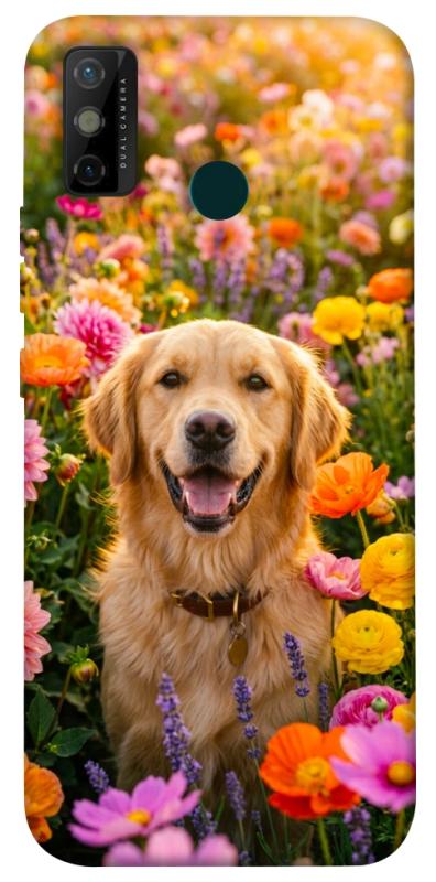 Чохол itsPrint Flowery labrador для TECNO Spark 6 Go, песики, купити оптом з доставкою