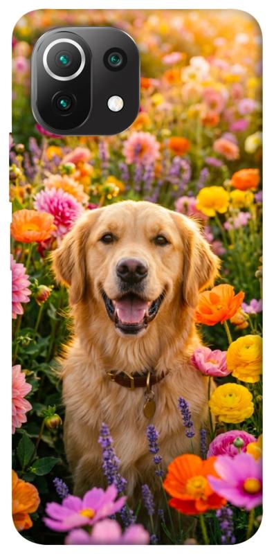Чохол itsPrint Flowery labrador для Xiaomi Mi 11 Lite, песики, купити оптом з доставкою