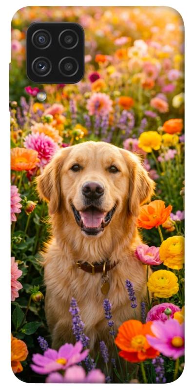 Чохол itsPrint Flowery labrador для Samsung Galaxy A22 4G, песики, купити оптом з доставкою