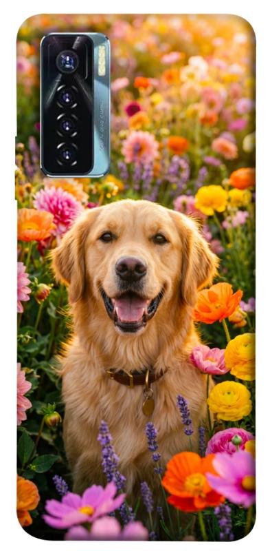 Чехол itsPrint Flowery labrador для TECNO Camon 17 Pro, песики, купить оптом с доставкой