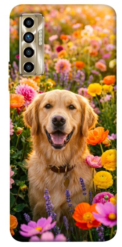 Чохол itsPrint Flowery labrador для TECNO Camon 17P, песики, купити оптом з доставкою