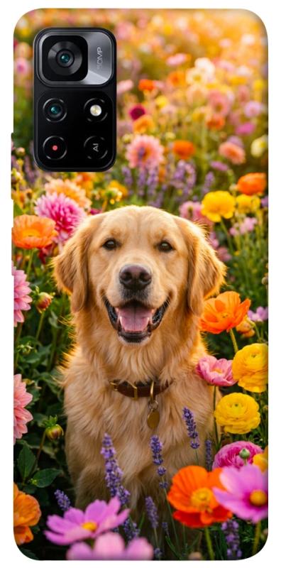 Чохол itsPrint Flowery labrador для Xiaomi Poco M4 Pro 5G, песики, купити оптом з доставкою