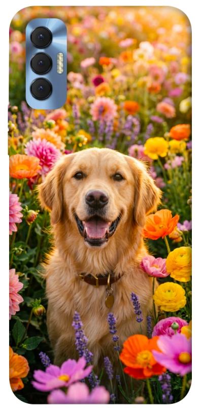 Чохол itsPrint Flowery labrador для TECNO Spark 8P, песики, купити оптом з доставкою