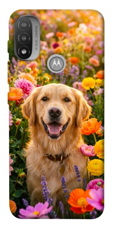Чохол itsPrint Flowery labrador для Motorola Moto E20, песики, купити оптом з доставкою