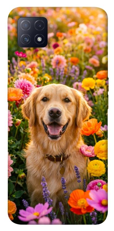 Чохол itsPrint Flowery labrador для Oppo A72 5G / A73 5G, песики, купити оптом з доставкою