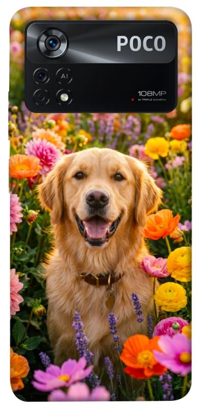 Чохол itsPrint Flowery labrador для Xiaomi Poco X4 Pro 5G, песики, купити оптом з доставкою
