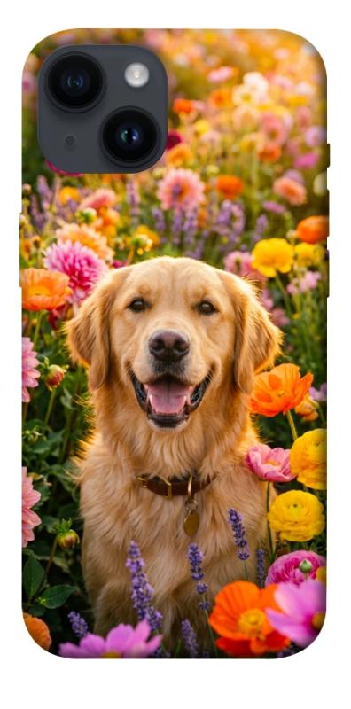 Чехол itsPrint Flowery labrador для Apple iPhone 14 (6.1"), песики, купить оптом с доставкой