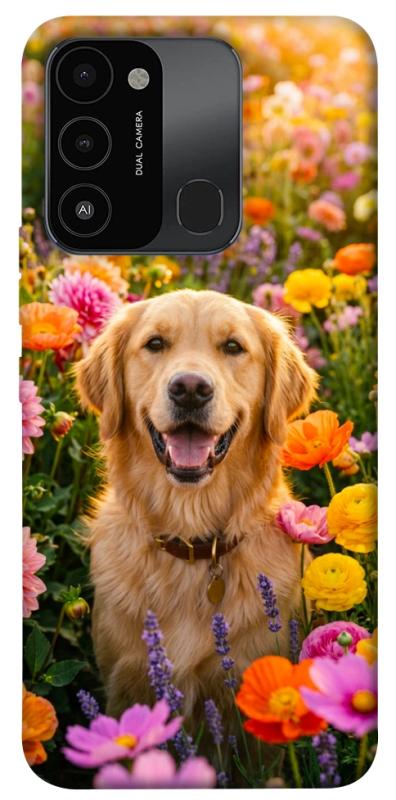 Чохол itsPrint Flowery labrador для TECNO Spark 8C, песики, купити оптом з доставкою