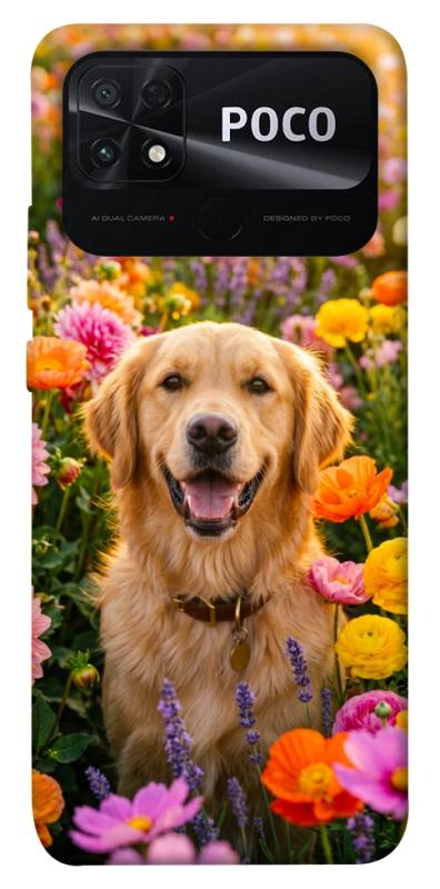 Чохол itsPrint Flowery labrador для Xiaomi Poco C40, песики, купити оптом з доставкою