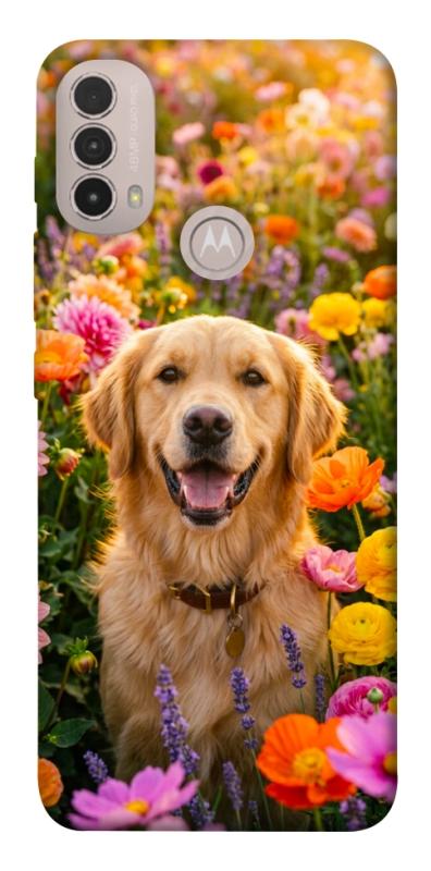 Чехол itsPrint Flowery labrador для Motorola Moto E40, песики, купить оптом с доставкой