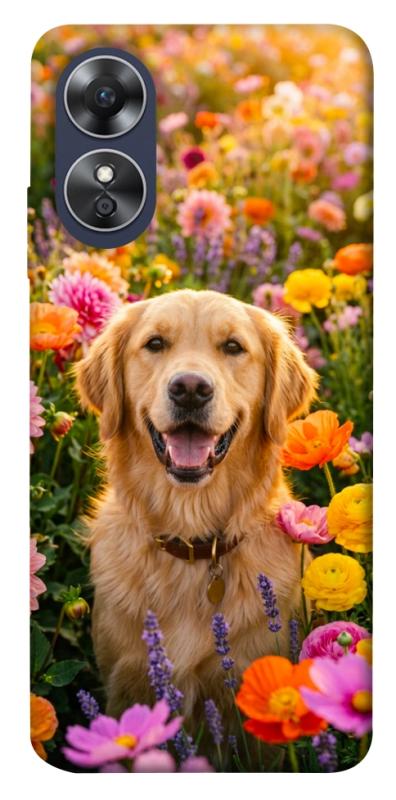 Чохол itsPrint Flowery labrador для Oppo A17, песики, купити оптом з доставкою