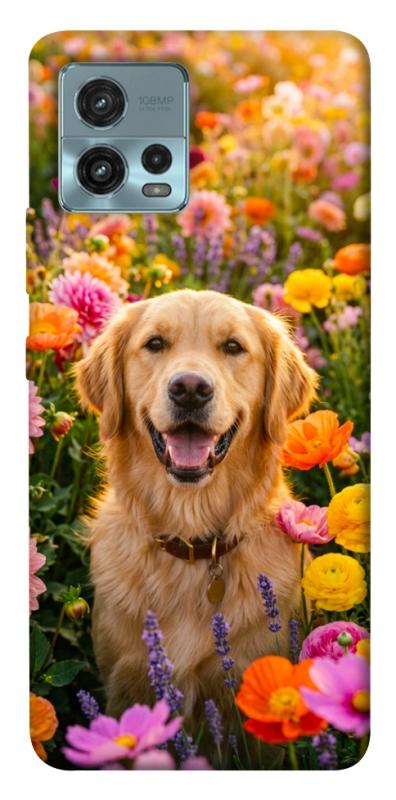 Чехол itsPrint Flowery labrador для Motorola Moto G72, песики, купить оптом с доставкой
