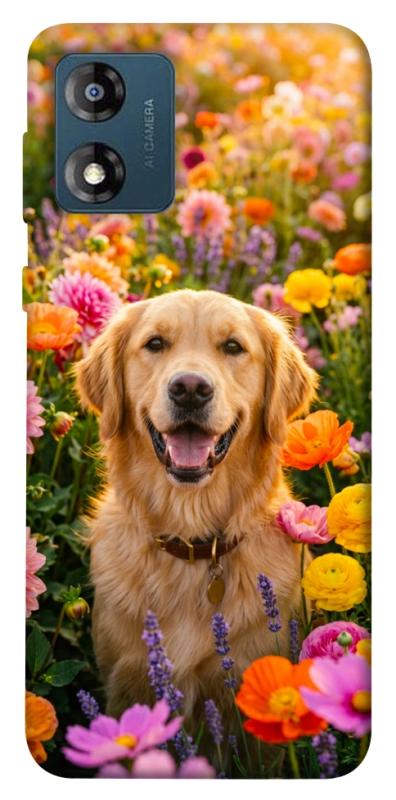 Чохол itsPrint Flowery labrador для Motorola Moto E13, песики, купити оптом з доставкою