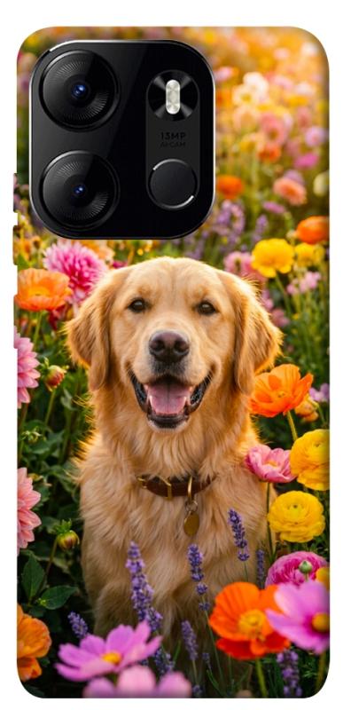 Чохол itsPrint Flowery labrador для Tecno Spark Go 2023, песики, купити оптом з доставкою