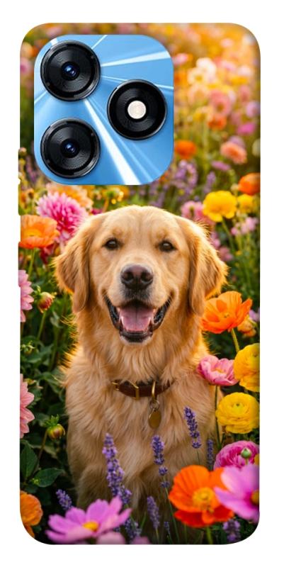 Чохол itsPrint Flowery labrador для TECNO Spark 10 Pro, песики, купити оптом з доставкою