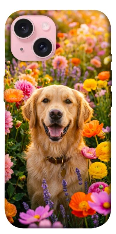 Чохол itsPrint Flowery labrador для Apple iPhone 15 (6.1"), песики, купити оптом з доставкою