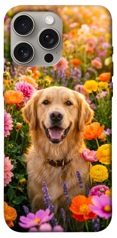 Чохол itsPrint Flowery labrador для Apple iPhone 15 Pro Max (6.7"), песики, купити оптом з доставкою