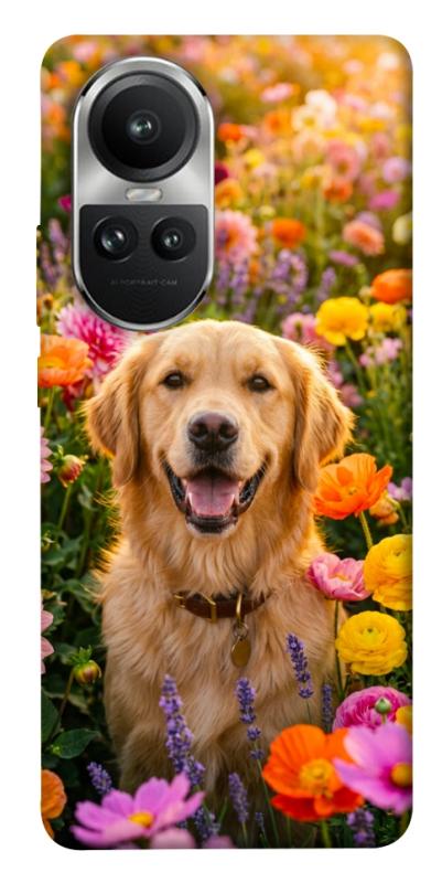 Чохол itsPrint Flowery labrador для Oppo Reno 10, песики, купити оптом з доставкою