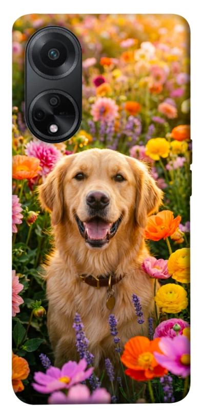 Чохол itsPrint Flowery labrador для Oppo A58 4G, песики, купити оптом з доставкою