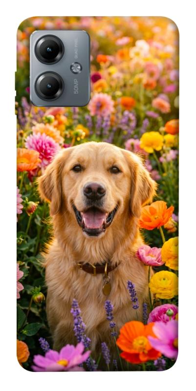 Чохол itsPrint Flowery labrador для Motorola Moto G14, песики, купити оптом з доставкою