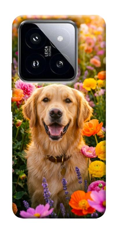Чохол itsPrint Flowery labrador для Xiaomi 14 Pro, песики, купити оптом з доставкою