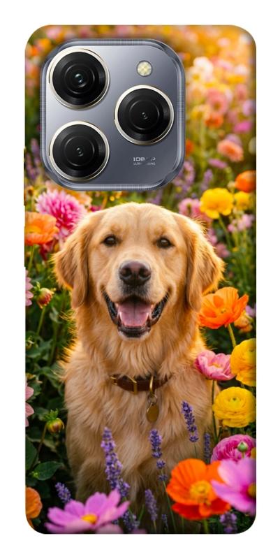 Чохол itsPrint Flowery labrador для TECNO Spark 20 Pro, песики, купити оптом з доставкою