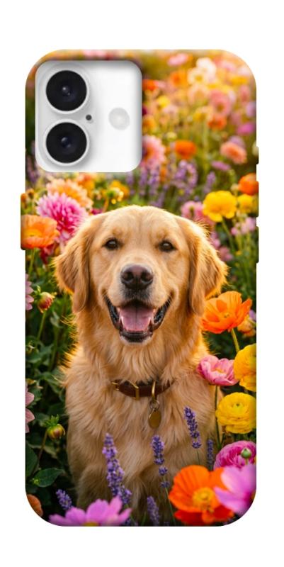 Чохол itsPrint Flowery labrador для Apple iPhone 16 Plus (6.7"), песики, купити оптом з доставкою