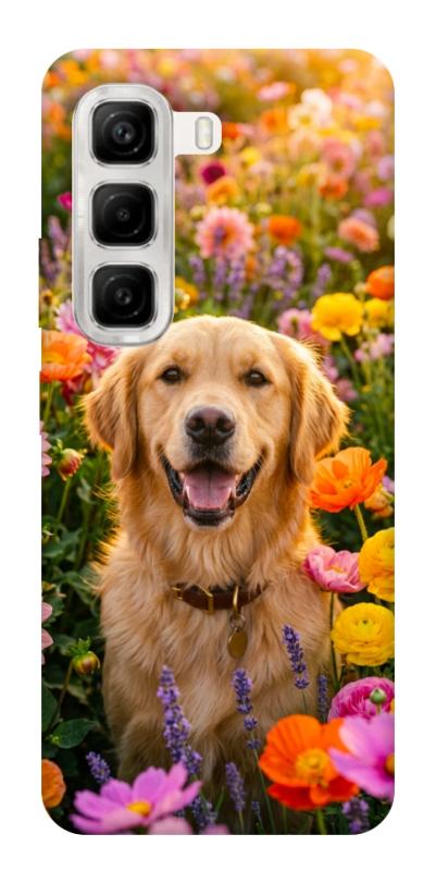 Чохол itsPrint Flowery labrador для Infinix Hot 50 4G, песики, купити оптом з доставкою