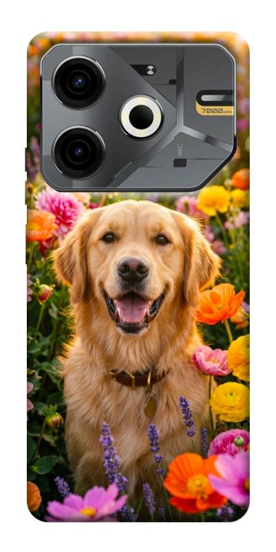 Чохол itsPrint Flowery labrador для TECNO Pova 6 Neo (LI6), песики, купити оптом з доставкою